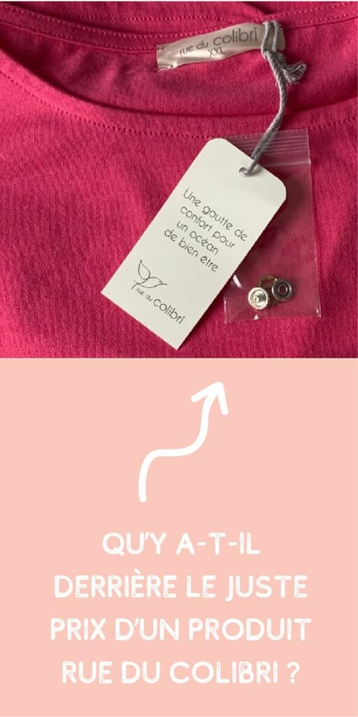 que signifie juste prix d'un produit Rue du Colibri ?