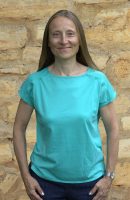 modèle à manches courtes vert marin des vêtements seniors femme