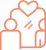 Confiance Icône de l'amour entre des personnes, évoquant la confiance que procure tout vêtement pour perfusion parmi nos gammes de vêtements adaptés